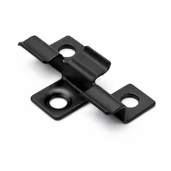 Wiltec 50x Edelstahl Clips 6mm Terrassendielen Montage, für 7mm Seitennut, Befestigungsklammer aus Edelstahl, schwarz
