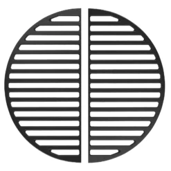 Wiltec 2x Gusseisen Grillrost 49,8 x 24,3 x 0,9 cm, Gussrost für Grill mit guter Hitzespeicherung, Grillgitter für typische Grillstreifen auf Grillgut, Grillzubehör für BBQ