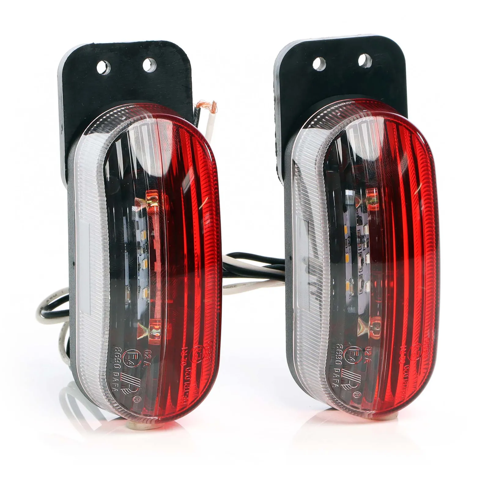 Wiltec 2x 6 LED Positionsleuchte, Umrissleuchte für Anhänger 2er Set, Begrenzungsleuchte für Wohnwagen, Anhängerbeleuchtung mit E-Prüfzeichen