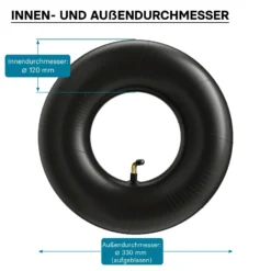Wiltec 2x Luftschlauch Aufsitzmäher 13x5.00-8 Reifenschlauch Winkelventil Rasentraktor