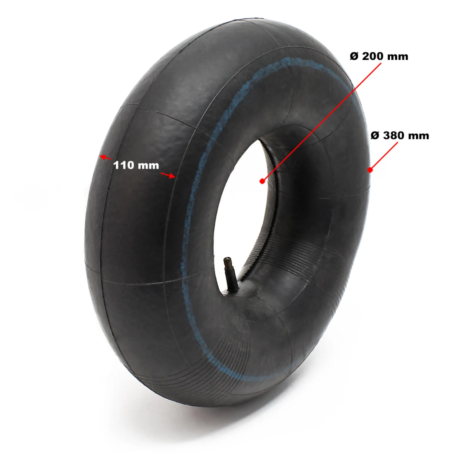 Wiltec 2x Luftschlauch Aufsitzmäher 16x6.50-8 Reifenschlauch Ventil gerade Rasentraktor