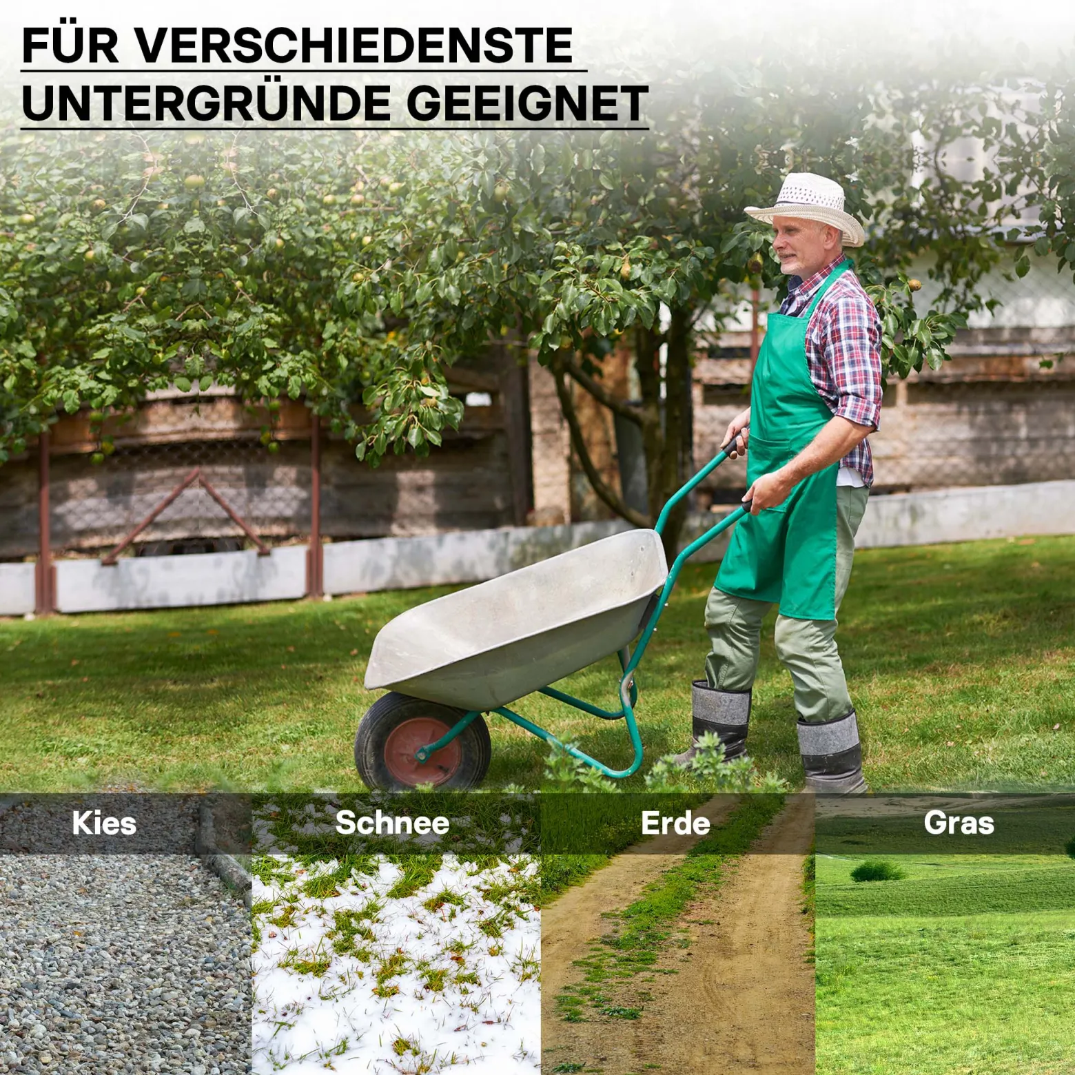 Wiltec 4x Rad 3.00-4 85 x 260 mm 90 kg, HT2046 Schubkarren Komplettrad mit Kunststofffelge, Winkelventil, Luftreifen für Sackkarre, Bollerwagen u.a .