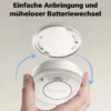 Wiltec 2x Rauchmelder mit 9-V-Batterie Set, Feuermelder mit HUSH-Funktion, zuverlässiger Brandschutzmelder mit 85 dB Schallleistung, fotoelektrischer Brandmelder, effektiver Brandschutz