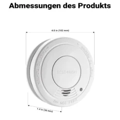 Wiltec 120x Rauchmelder mit 9-V-Batterie Set, Feuermelder mit HUSH-Funktion, zuverlässiger Brandschutzmelder mit 85 dB Schallleistung, fotoelektrischer Brandmelder, effektiver Brandschutz