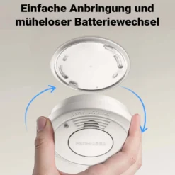 Wiltec 120x Rauchmelder mit 9-V-Batterie Set, Feuermelder mit HUSH-Funktion, zuverlässiger Brandschutzmelder mit 85 dB Schallleistung, fotoelektrischer Brandmelder, effektiver Brandschutz