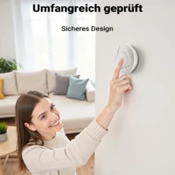Wiltec 120x Rauchmelder Set mit fest verbauter Batterie 3 V, 10 Jahre wartungsfrei, Feuermelder mit HUSH-Funktion, zuverlässiger Brandschutzmelder 85 dB, effektiver Brandschutz