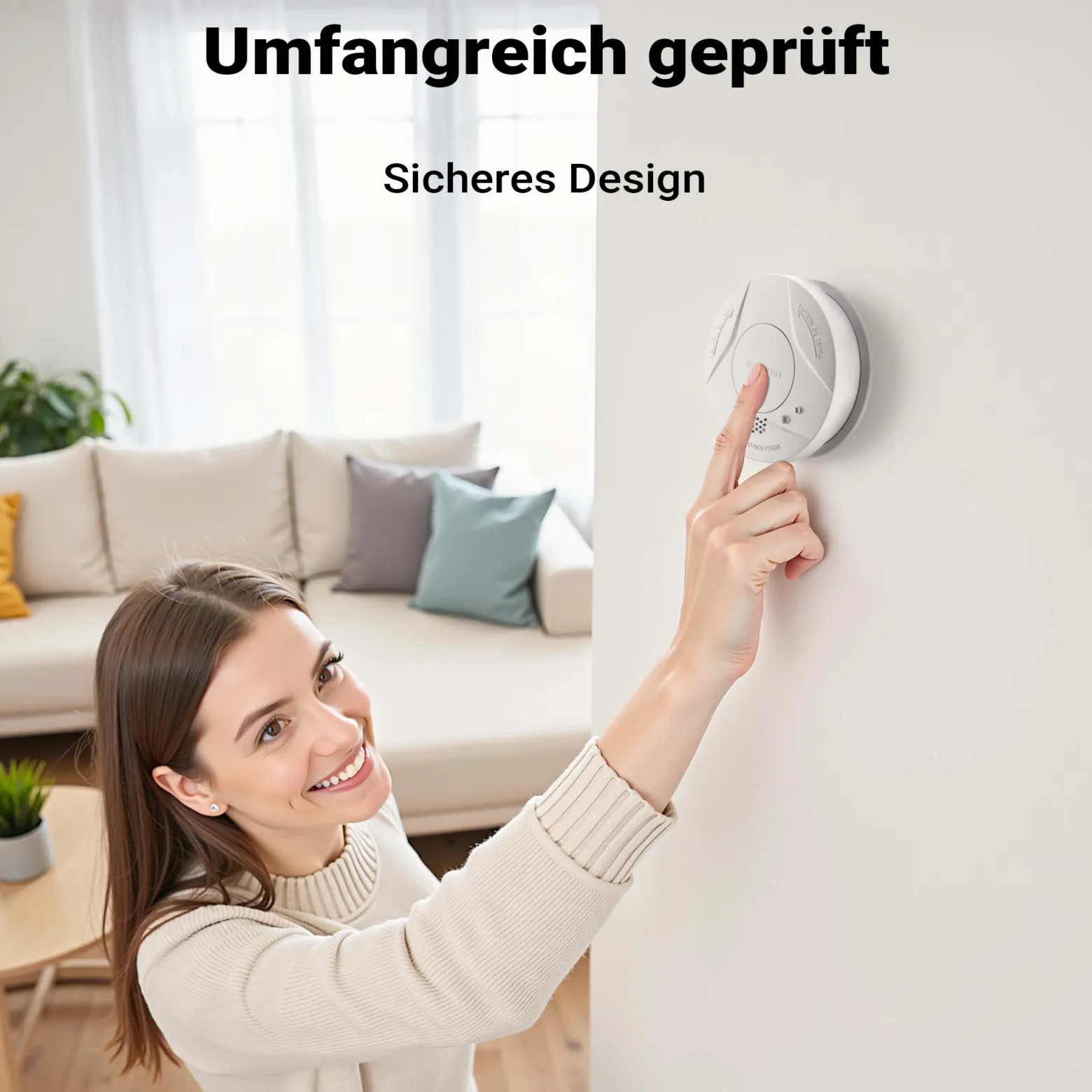 Wiltec 120x Rauchmelder Set mit fest verbauter Batterie 3 V, 10 Jahre wartungsfrei, Feuermelder mit HUSH-Funktion, zuverlässiger Brandschutzmelder 85 dB, effektiver Brandschutz