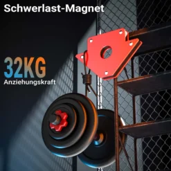 Wiltec 2x Schweißmagnet 32 kg Haftkraft, 190 x 120 x 26 mm Schweißwinkel mit 45°, 90° und 135°, Schweißzubehör Magnetwinkel hält Werkstücke zusammen