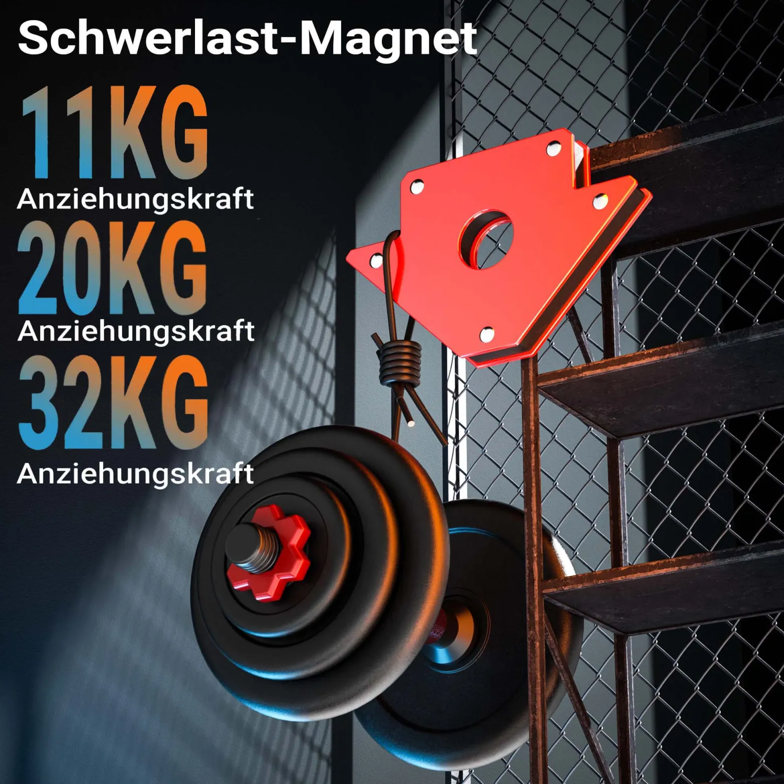 Wiltec 6x Schweißmagnet 11 kg/ 20 kg/ 32 kg, Schweißwinkel mit 45°, 90° und 135° kompakte Maße, Schweißzubehör Magnetwinkel hält Werkstücke zusammen