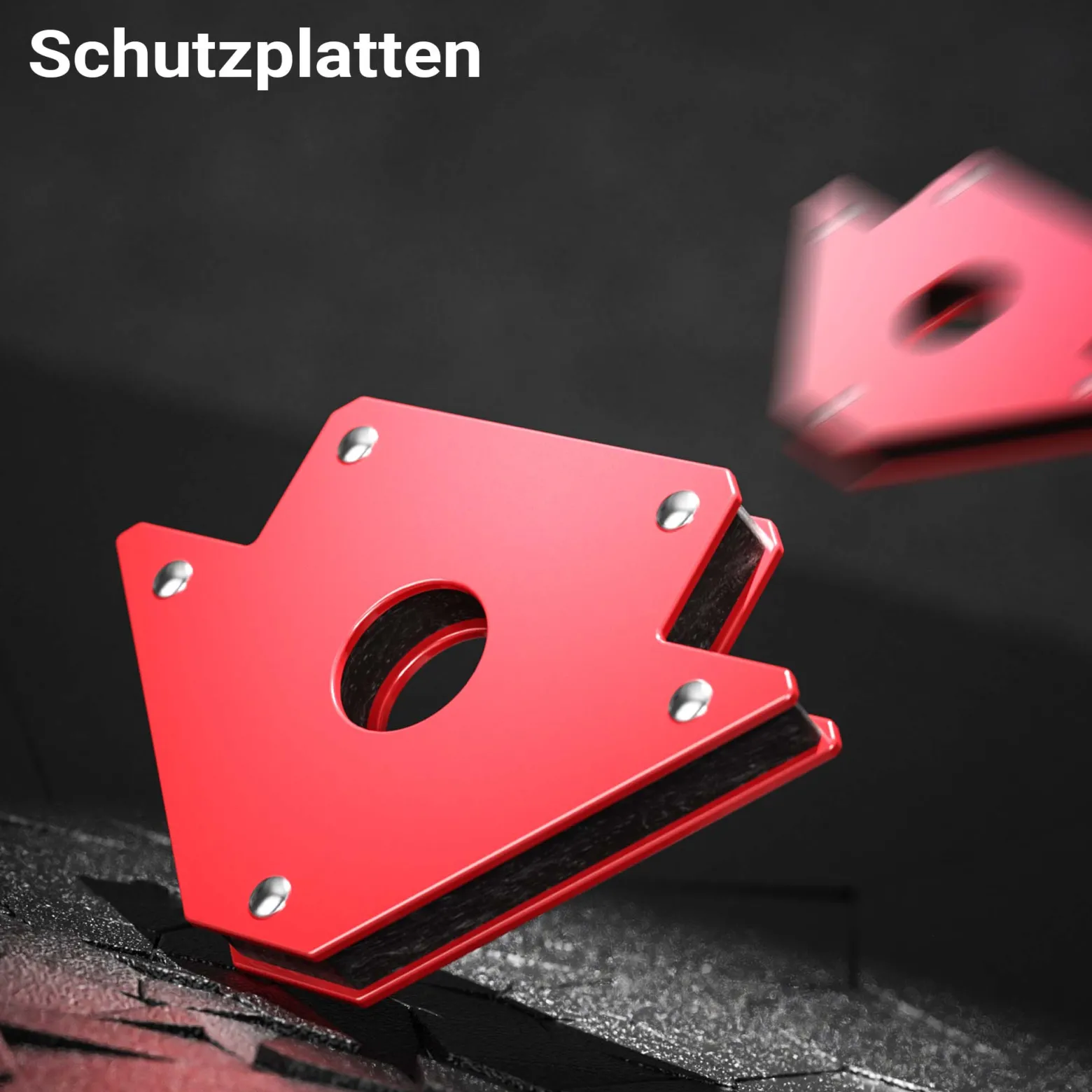 Wiltec 2x Schweißmagnet mit 11 kg Haftkraft, 120 x 80 x 15 mm Schweißwinkel mit 45°, 90° & 135°, Schweißzubehör Magnetwinkel hält Werkstücke zusammen