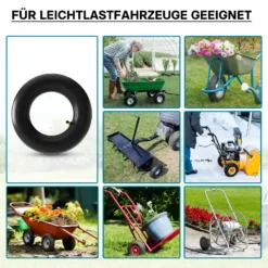 Wiltec 4x Standard Schlauch für Reifen Größe 3.00/3.50-4, bis 100 kg Traglast, mit abgewinkeltem Ventil TR87 für Schubkarren, Sackkarren und E-Scooter