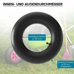 Wiltec 4x Standard Schlauch für Reifen Größe 2.80/2.50-4, bis 90 kg Traglast, mit abgewinkeltem Ventil TR87 für Schubkarren, Sackkarren und E-Scooter