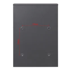 2x2 Briefkasten V53 Anthrazit Postkasten mit Briefkastenständer und Sichtschlitzen, Postbox