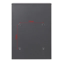 2x2 Briefkasten V52 in Anthrazit Postkasten mit Briefkastenständer und Namensschild, Postbox