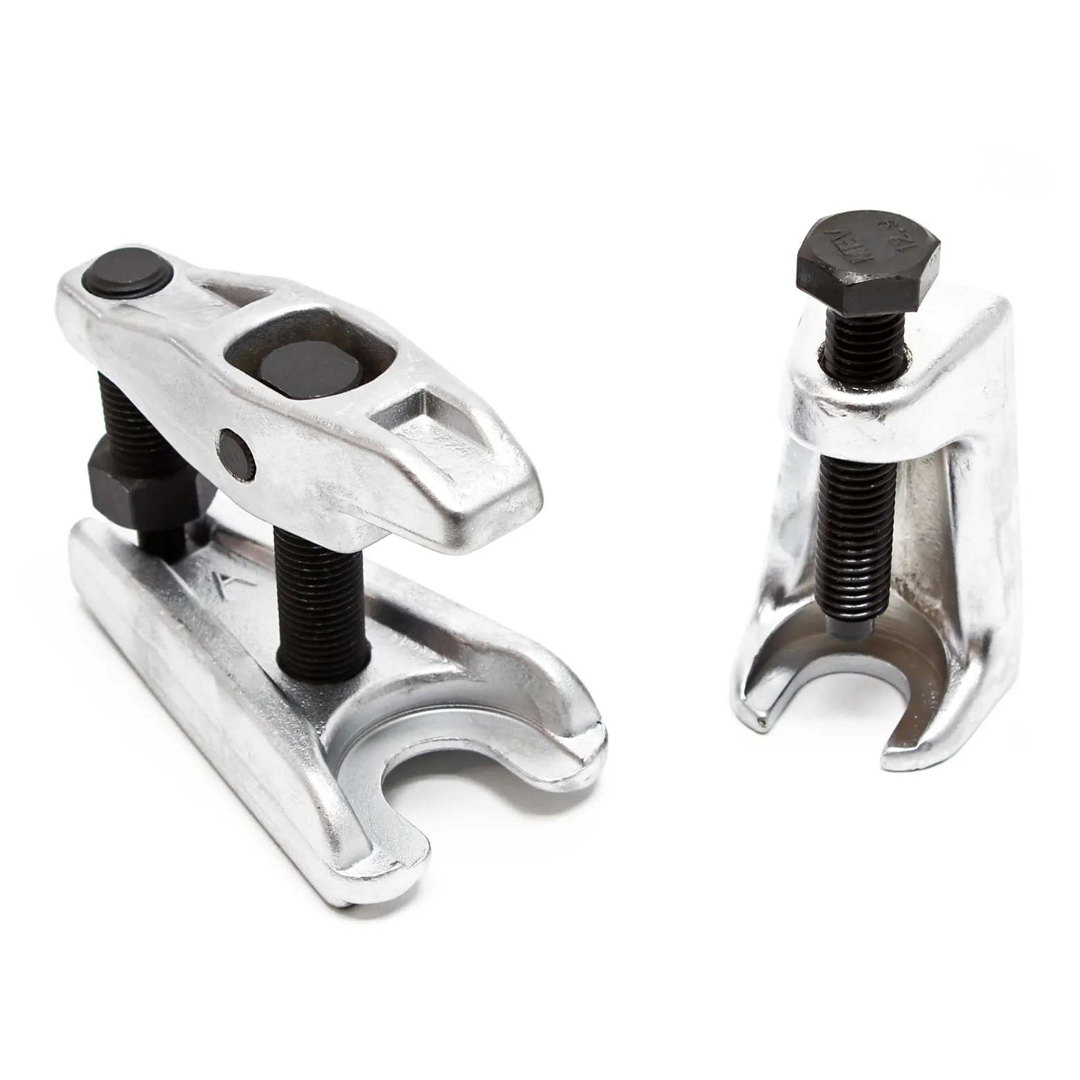XPOtool Federspanner Satz 7-tlg. 355 mm aus Stahl, mit Klauen- & Kugelgelenkabzieher Montagespanner Audrücker, für Pkw Tuning Tieferlegung, Spannwerkzeug