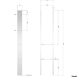 XPOtool Pfostenträger feuerverzinkt 101 x 600mm 6 Stück, H-Anker aus Carbonstahl, Pfostenanker mit Bohrlöchern M10 x 130, Pfostenschuh mit 2 Verstrebungen