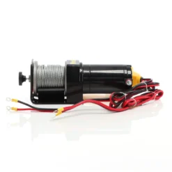 XPOtool Set Elektrische Seilwinde 907kg 12V, Seilzug mit 12,5m Stahlseil, 1PS Motorwinde u. Rollenfenster, Windenfenster mit 4 Rollen Lochabstand 109mm, Seilrollenfenster