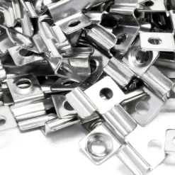 XPOtool Set 50x Edelstahl Clips 6 mm, 60x Sechsrund Schrauben 3,5x20 mm T15 zur Montage von Terrassendiele mit 6 mm Nut