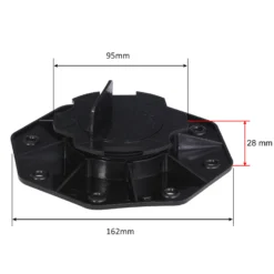 XPOtool Set 60x Stelzlager für Terrassen, 2700kg, 18-28mm, höhenverstellbare Stellfüße für Terrassendielen, Platten und Planken