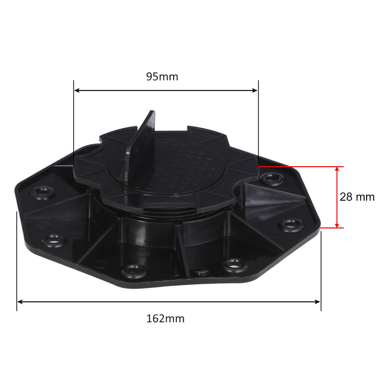 XPOtool Set 80x Stelzlager für Terrassen, 2700kg, 18-28mm, höhenverstellbare Stellfüße für Terrassendielen, Platten und Planken