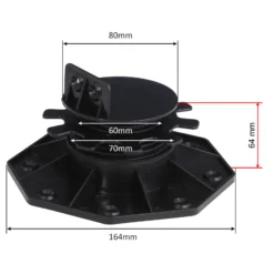XPOtool Set 40x Stelzlager für Terrassen, 2700kg, 33-64mm, höhenverstellbare Stellfüße für Terrassendielen, Platten und Planken
