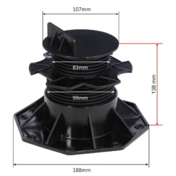 XPOtool Set 80x Stelzlager für Terrassen, 2700kg, 60-138mm, höhenverstellbare Stellfüße für Terrassendielen, Platten und Planken