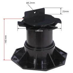 XPOtool Set 80x Stelzlager für Terrassen, 2700kg, 137-215mm, höhenverstellbare Stellfüße für Terrassendielen, Platten und Planken