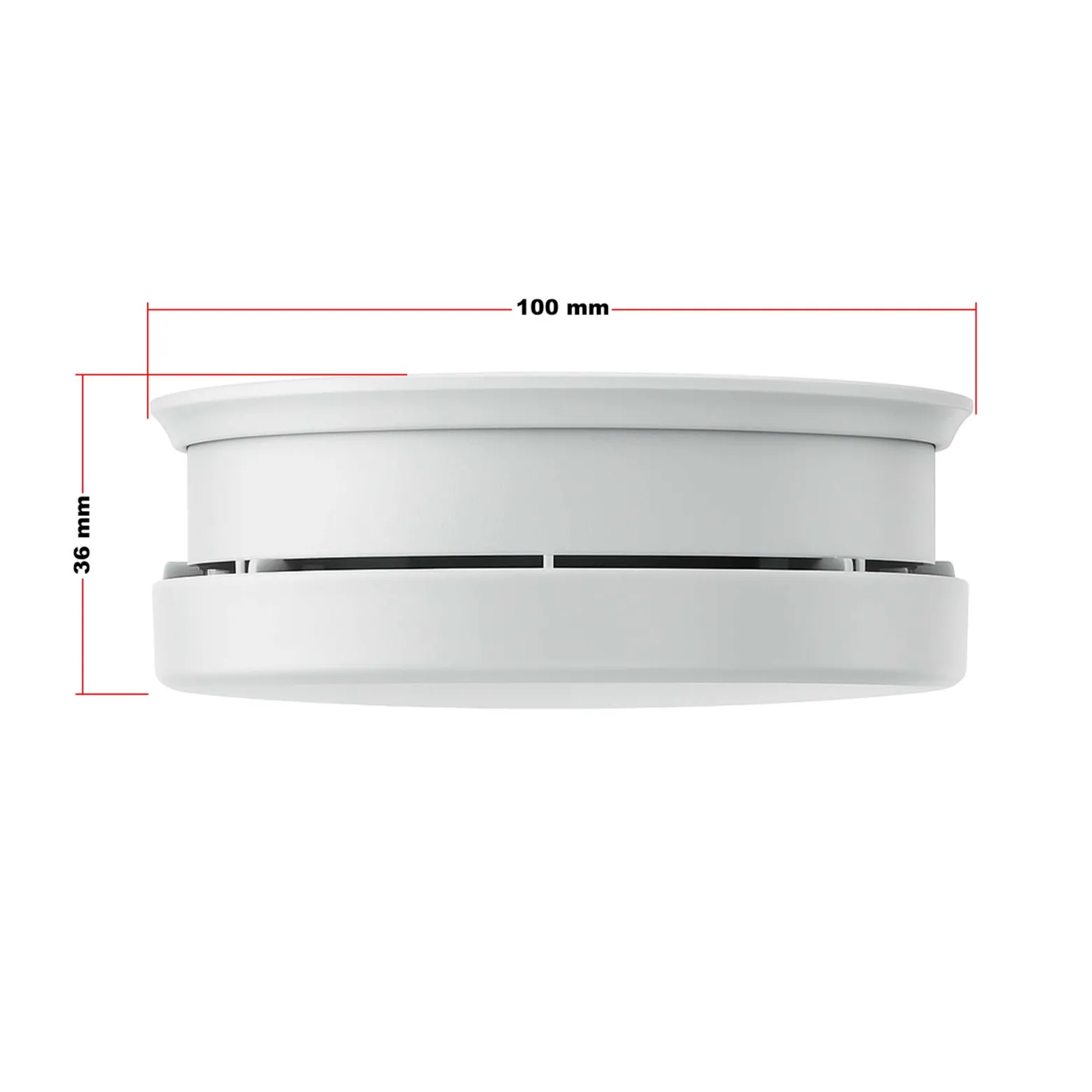 2x Rauchmelder mit 9V Batterie, Lange Lebensdauer, Lautstärke Alarm 85dB, Brandmelder kabellos, DIN EN 14604