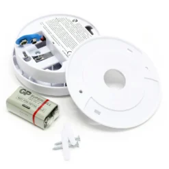 80x Rauchmelder mit 9V Batterie, Lange Lebensdauer, Lautstärke Alarm 85dB, Brandmelder kabellos, DIN EN 14604