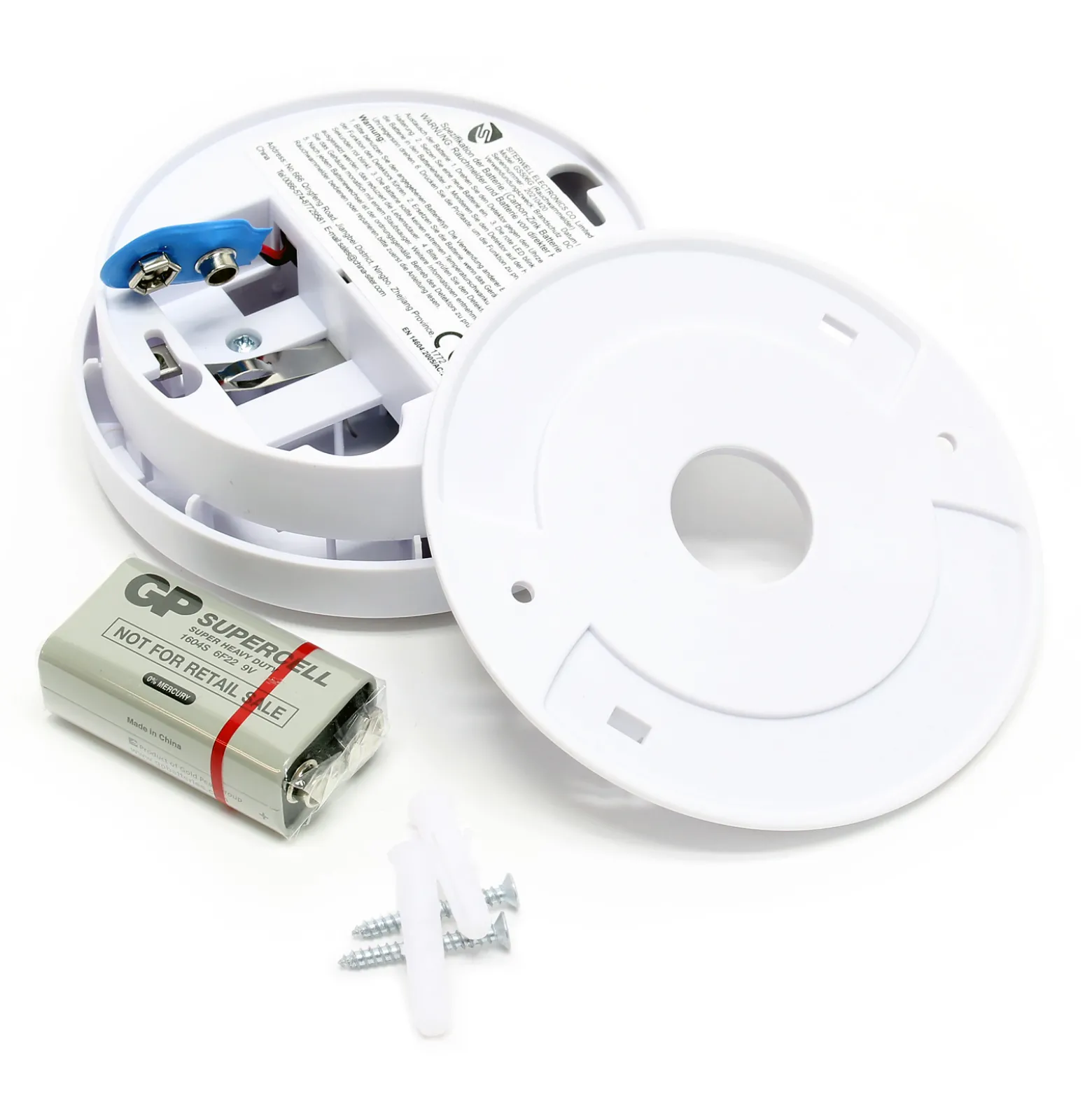 120x Rauchmelder mit 9V Batterie, Lange Lebensdauer, Lautstärke Alarm 85dB, Brandmelder kabellos, DIN EN 14604