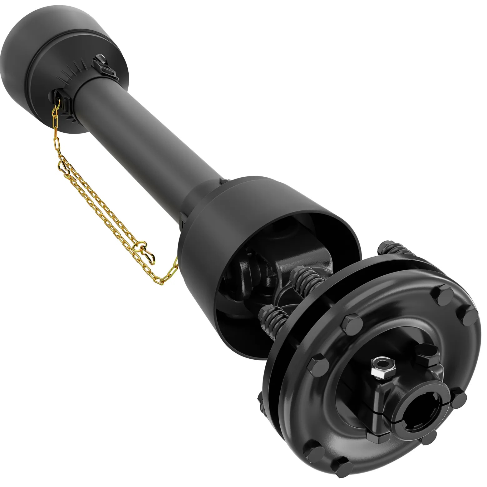 Zapfwellen Kupplung für 6 Zahn Keilwelle 1 3/8" AG und IG, PTO-Shaft mit max. 1200Nm, schwarz